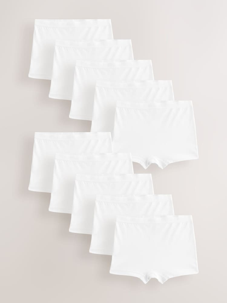 White Short Briefs 10 Pack (2-16yrs) - Image 1 of 14