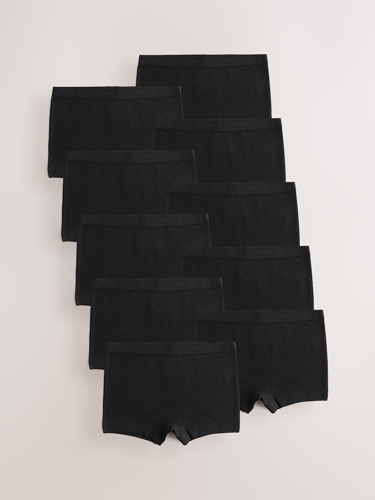 Black Short Briefs 10 Pack (2-16yrs) - Image 1 of 14