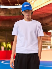 White EDIT Cropped Fit Heavyweight 100% Cotton T-Shirt - Image 1 of 7