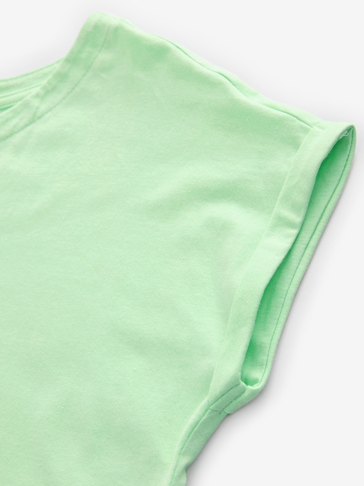 Verde - Camiseta con mangas casquillo - Imagen 7 de 7 Verde - Camiseta con mangas casquillo - Imagen 7 de 7