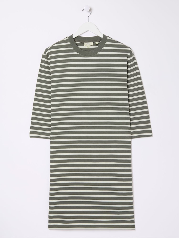 FatFace Green Mia Stripe Jersey Dress - Image 1 of 1