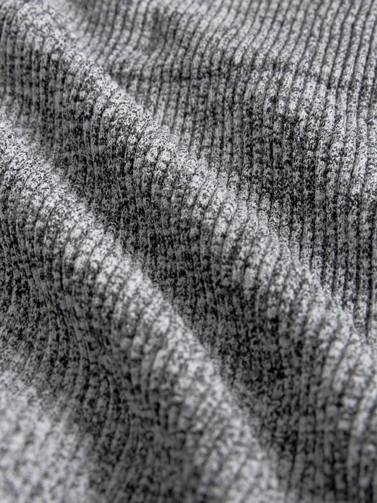Marl gris - Côtelé sans couture Taille haute Leggings - Image 2 of 6
