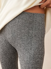 Marl gris - Côtelé sans couture Taille haute Leggings - Image 4 of 6