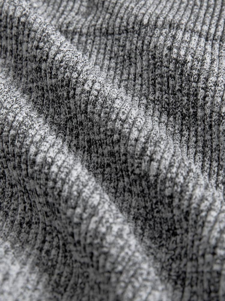 Marl gris - Côtelé sans couture Taille haute Leggings - Image 6 of 6