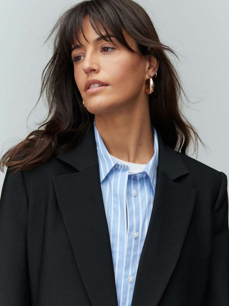 Black Adjustable Back Tailored Blazer - Image 4 of 5
