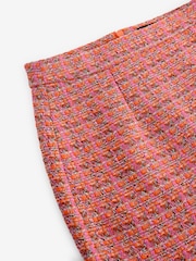 Pink/Orange Boucle Textured Checked Mini Skirt - Image 5 of 6