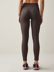 Marron chocolat - Côtelé sans couture Taille haute Leggings - Image 2 of 4
