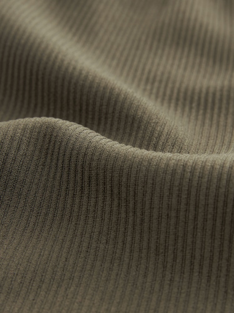 Vert kaki - Côtelé sans couture Taille haute Leggings - Image 7 of 7