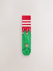 Red/Green Christmas Pattern Socks 2 Pack - Image 2 of 5