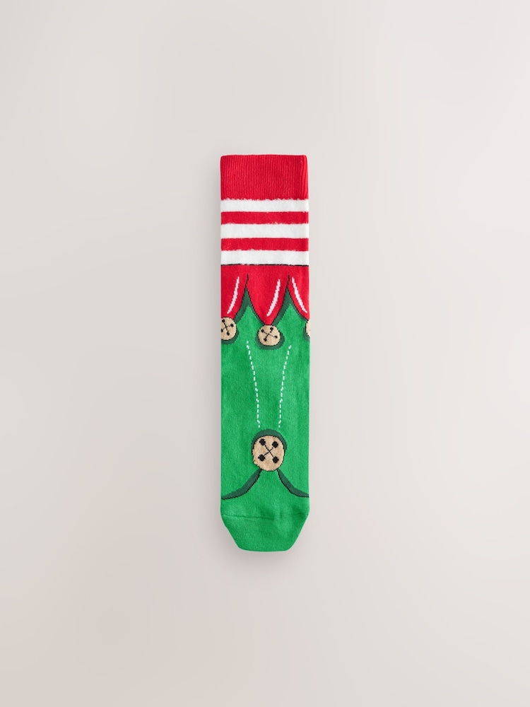 Rot/Grün - Socken mit Weihnachtsmotiv im 2er-Pack - Bild 2 von 5 Rot/Grün - Socken mit Weihnachtsmotiv im 2er-Pack - Bild 2 von 5