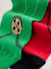 Red/Green Christmas Pattern Socks 2 Pack - Image 5 of 5