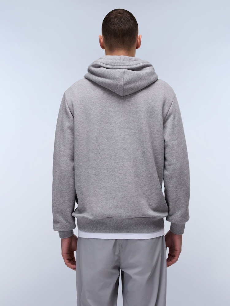 Napapijri Grey Box Logo Hoodie - Image 2 of 5