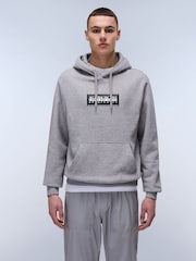 Napapijri Grey Box Logo Hoodie - Image 3 of 5