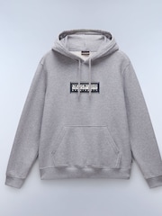 Napapijri Grey Box Logo Hoodie - Image 4 of 5