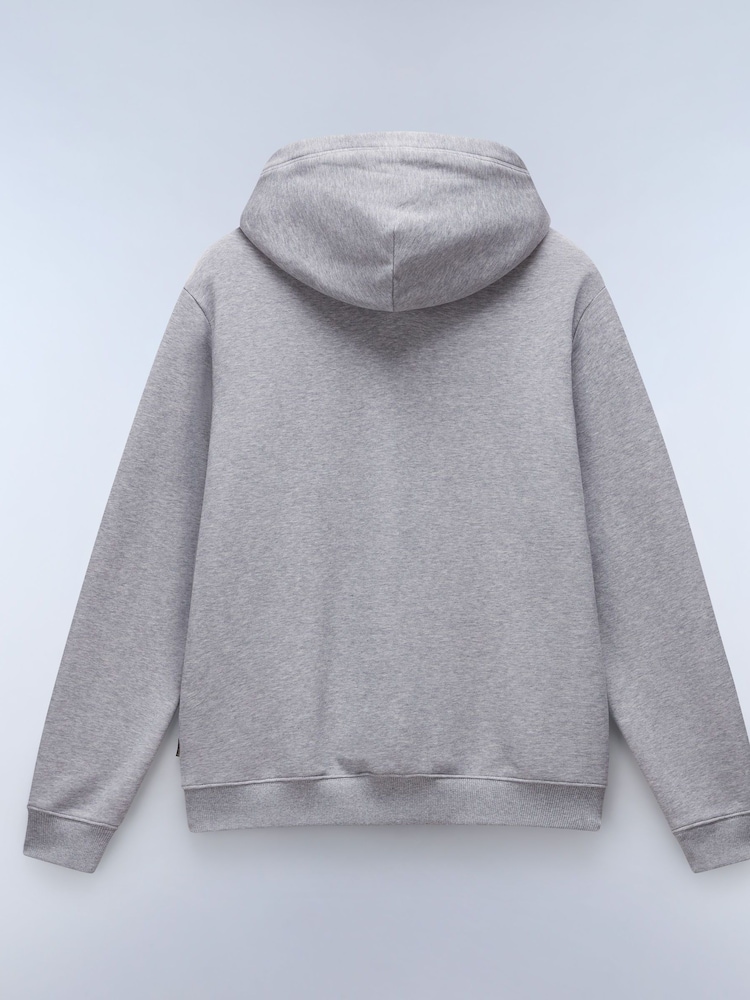 Napapijri Grey Box Logo Hoodie - Image 5 of 5