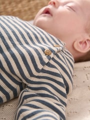 Mamas & Papas 100% Cotton Stripe Knit Jumper And Leggings Set - Image 4 of 9