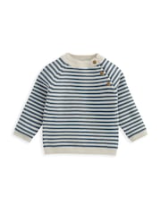 Mamas & Papas 100% Cotton Stripe Knit Jumper And Leggings Set - Image 6 of 9