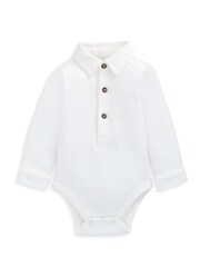 Mamas & Papas Blue 100% Cotton Bow Tie Braces Bodysuit & Trousers Outfit Set - Image 4 of 6