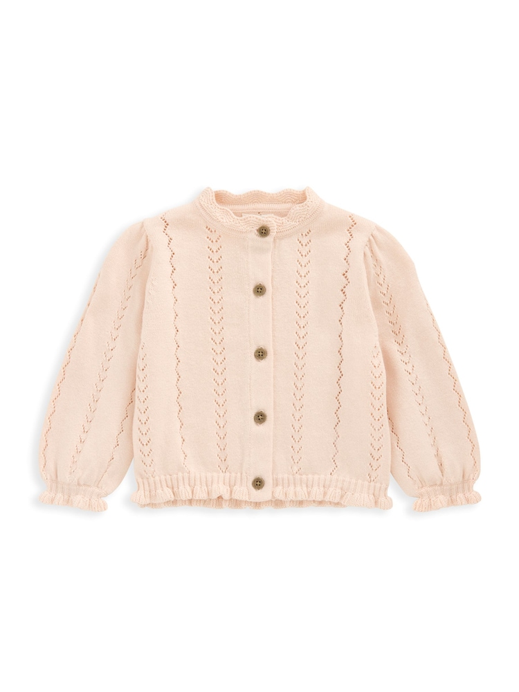 Mamas & Papas – rosa Strickjacke aus 100 % Baumwolle - Bild 2 von 2