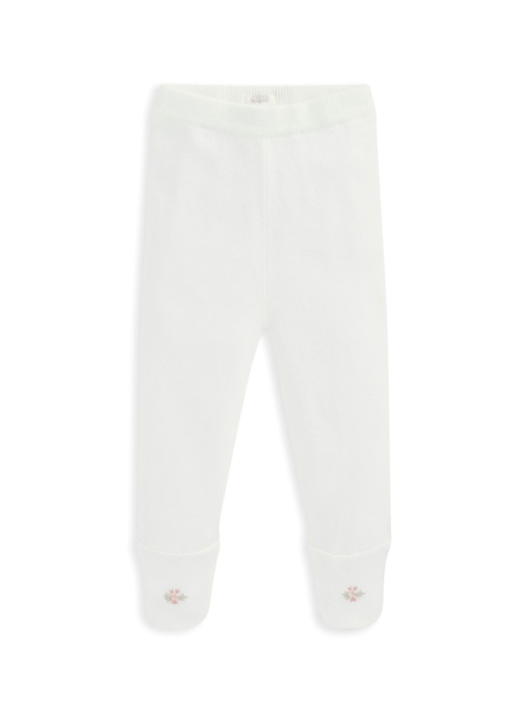 Mamas & Papas 100% algodão bordado branco malha 2 Pieces Set - Imagem 5 de 5