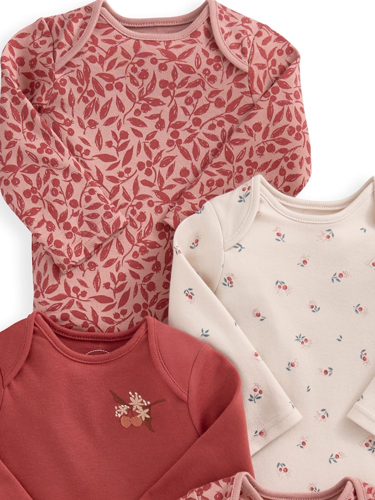 Mamas & Papas Bodys mit Kirschen im 5er-Pack, 100 % Baumwolle - Bild 2 von 3