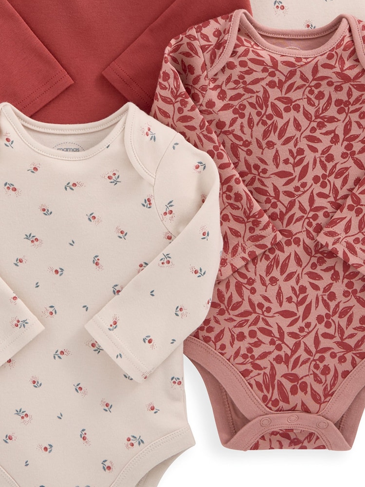 Mamas & Papas Bodys mit Kirschen im 5er-Pack, 100 % Baumwolle - Bild 3 von 3 Mamas & Papas Bodys mit Kirschen im 5er-Pack, 100 % Baumwolle - Bild 3 von 3