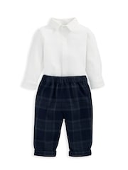 Mamas & Papas – Set aus Hose und Body aus 100 % Baumwolle mit Karomuster, Blau - Bild 2 von 4