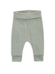 Mamas & Papas Blue 100% Cotton Stripe Top And Legging Set - Image 4 of 4
