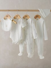 Mamas & Papas 100% Cotton Duckling Brown Outfit 5 Piece Set - Image 1 of 7