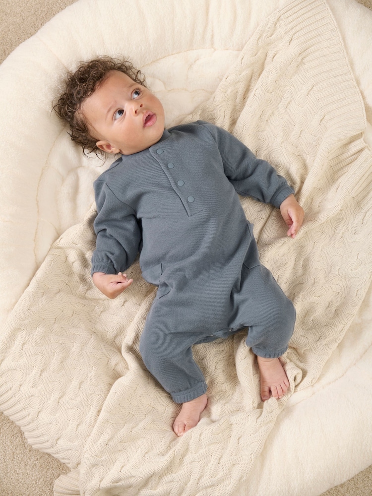 Mamas & Papas Modra Žepna jopica Romper - Slika 1 iz 7 Mamas & Papas Modra Žepna jopica Romper - Slika 1 iz 7