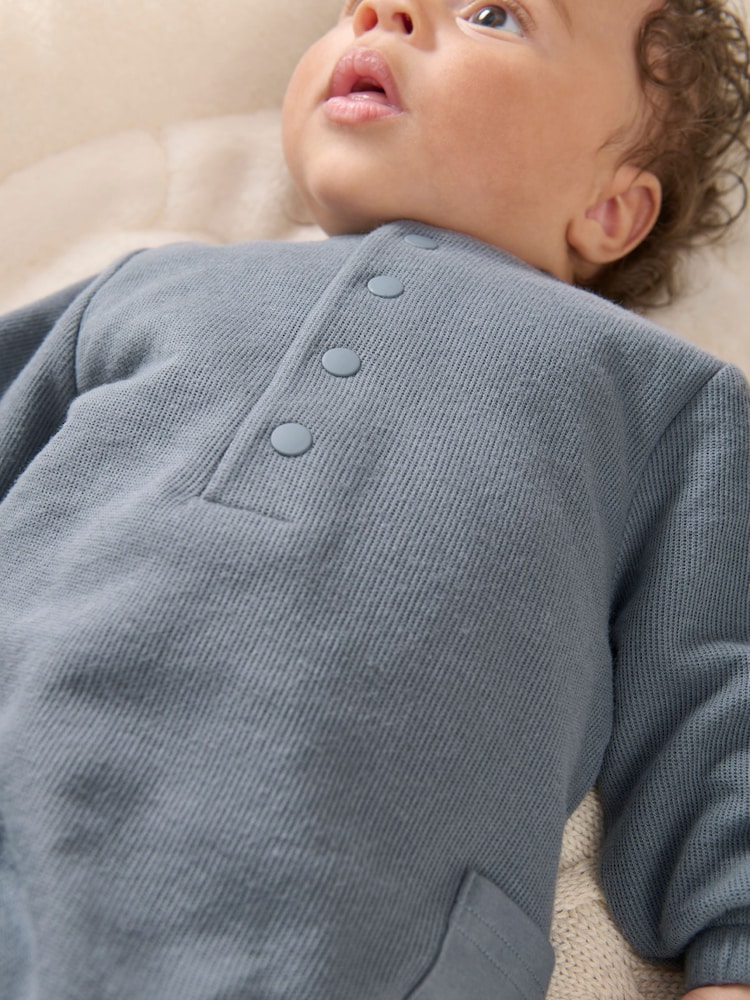 Mamas & Papas Modra Žepna jopica Romper - Slika 2 iz 7 Mamas & Papas Modra Žepna jopica Romper - Slika 2 iz 7