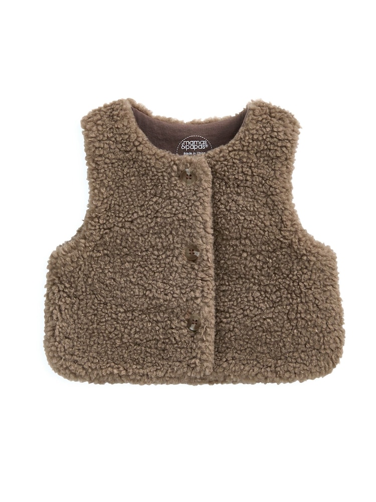 Mamas & Papas Striped Brown Sleepsuit With Gilet Set - Image 9 of 9 Mamas & Papas Striped Brown Sleepsuit With Gilet Set - Image 9 of 9
