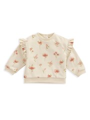 Mamas & Papas Pink Watercolour Floral Bodysuit And Joggers Set - Image 6 of 7