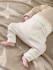 Mamas & Papas 100% Cotton Duckling Brown Bodysuit Leggings And Hat Set - Image 2 of 8