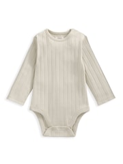 Mamas & Papas 100% Cotton Duckling Brown Bodysuit Leggings And Hat Set - Image 6 of 8