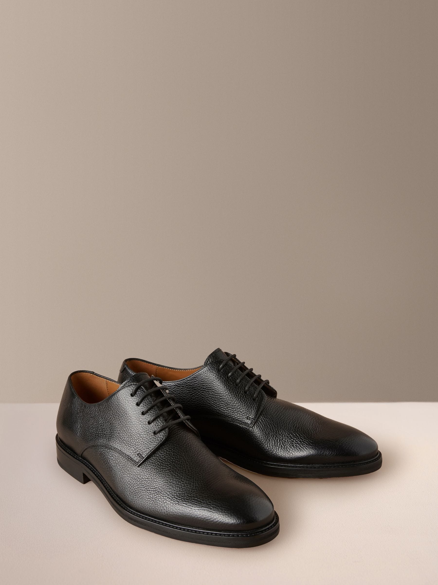 Buy Black Signature Leather Sole Derby Shoes from Next USA