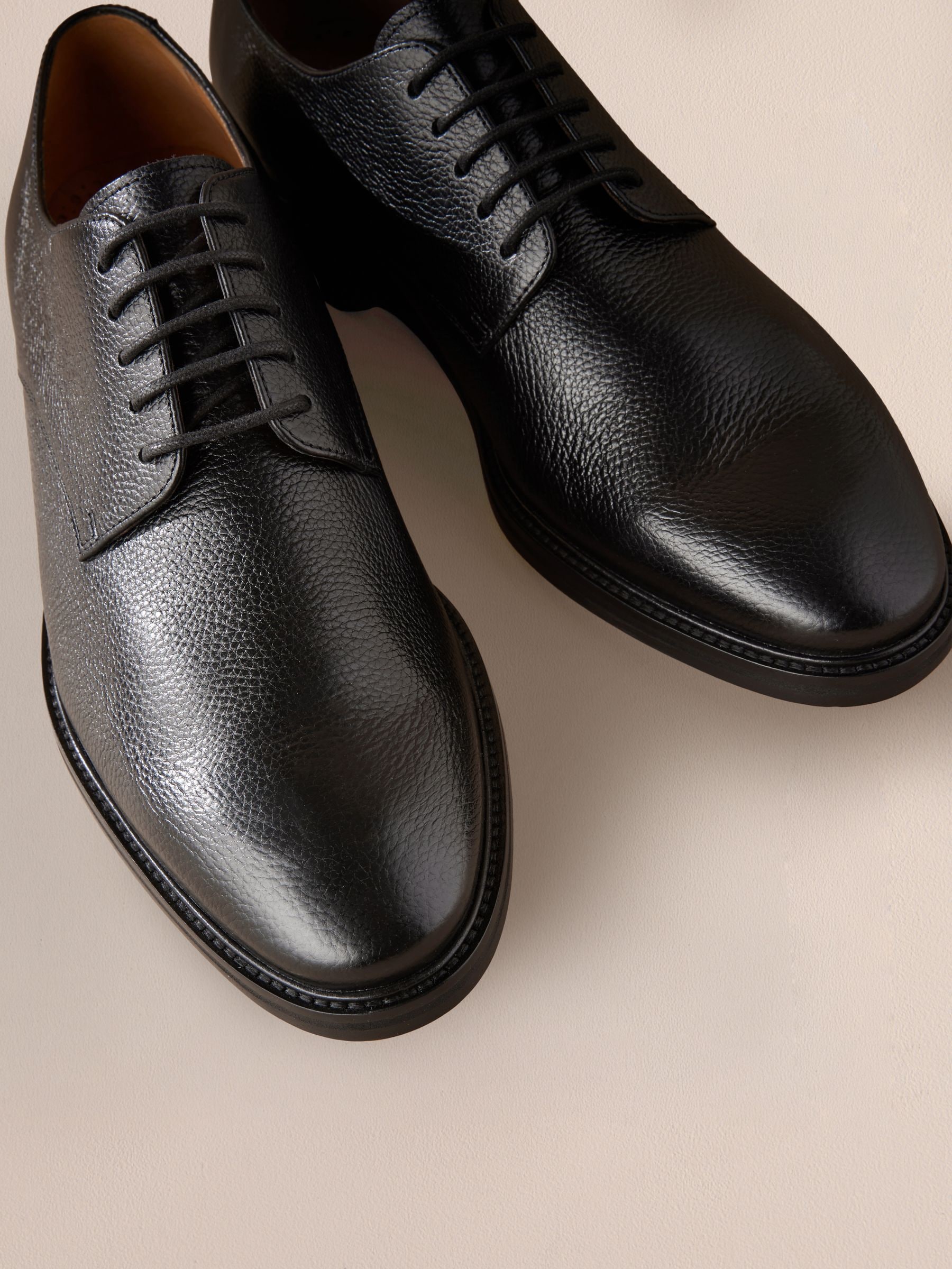 Buy Black Signature Leather Sole Derby Shoes from Next USA