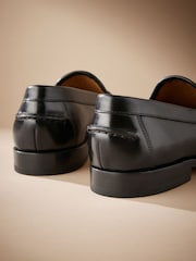 črna - Signature Leather Sole Woven Loafers - Slika 3 iz 5