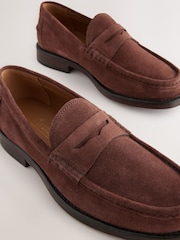 Marrón óxido - Corte estándar - Mocasines de ante Penny - Imagen 5 de 8