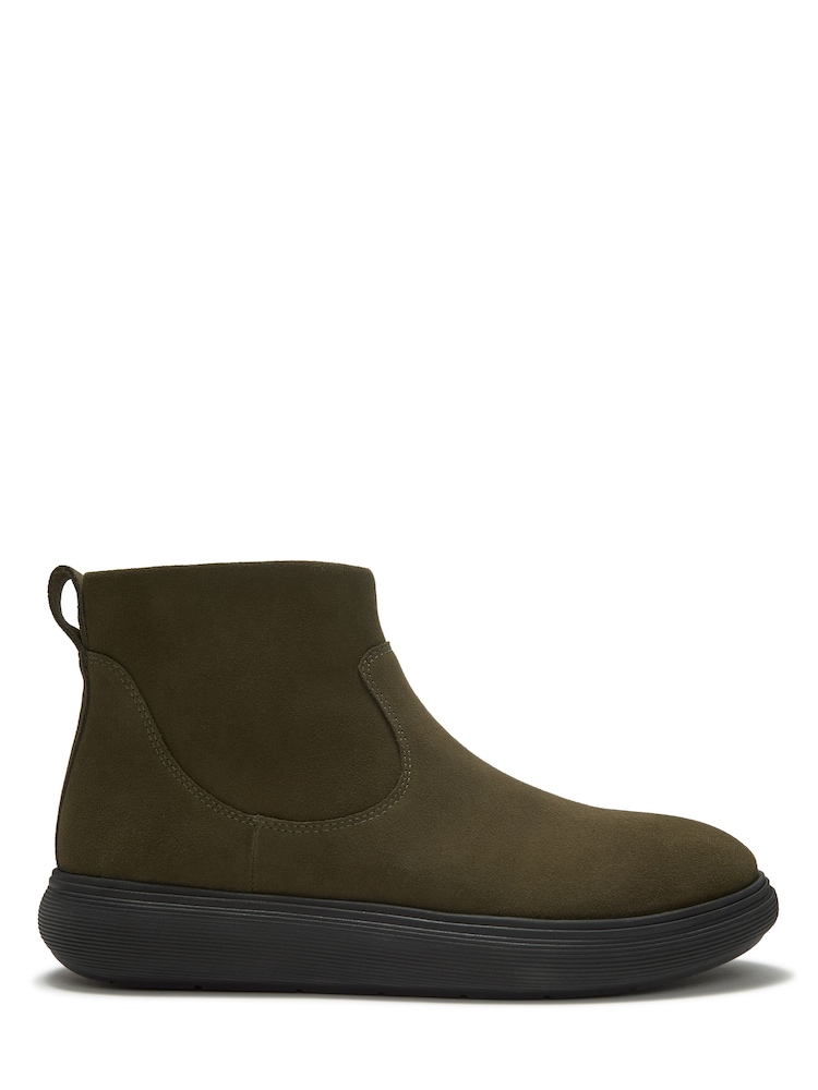 FitFlop Green Iq-Comff Suede Zip Ankle Boots - Image 1 of 4 FitFlop Green Iq-Comff Suede Zip Ankle Boots - Image 1 of 4
