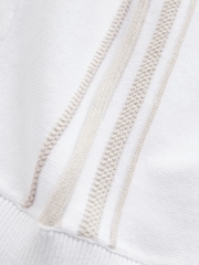 White Vertical Stripe 100% Cotton Knitted Zip Neck Polo Shirt (3mths-7yrs) - Image 4 of 4