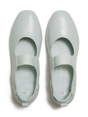 FitFlop Blue Pantone Delicato Poise Leather Mary Janes Shoes - Image 3 of 6