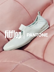 FitFlop Blue Pantone Delicato Poise Leather Mary Janes Shoes - Image 6 of 6