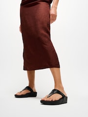 FitFlop Black Lulu Ombre Crystal Toe-post Sandals - Image 1 of 5