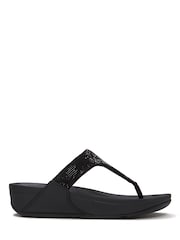 FitFlop Black Lulu Ombre Crystal Toe-post Sandals - Image 2 of 5