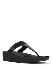 FitFlop Black Lulu Ombre Crystal Toe-post Sandals - Image 4 of 5