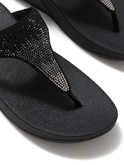 FitFlop Black Lulu Ombre Crystal Toe-post Sandals - Image 5 of 5