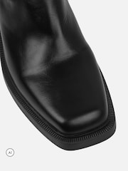 Simmi London Black Reef Block Heeled Sock Ankle Boots - Image 3 of 4