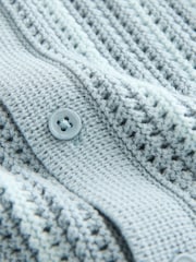 Blue Crochet Knitted Short Sleeve Shirt and Shorts Set (3mths-10yrs) - Image 8 of 9