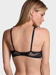 Victoria's Secret Black Twinkle Lace Elongated Triangle Bralette - Image 2 of 3